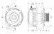 S Series Billet 170 AMP Racing Alternator For C5/C6 Corvette - Black Anodized B13969170B Mechman