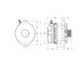 S Series 240 Amp Alternator with 6.15" Bolt Pattern - CHROME w/ March Pulley BP572240C-M175 