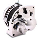 320 amp GM one wire alternator (12SI bolt pattern) with March Pulley /Fan - Polished B7294320P-M175 Mechman