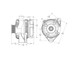 240 amp high output alternator for Toyota Supra 2JZ 1JZ - BLACK 13546240B Mechman