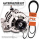 370 Amp Alternator Kit with Belt Included to replace 2003-2007 Ford T mount 6G 7796370-WB Mechman
