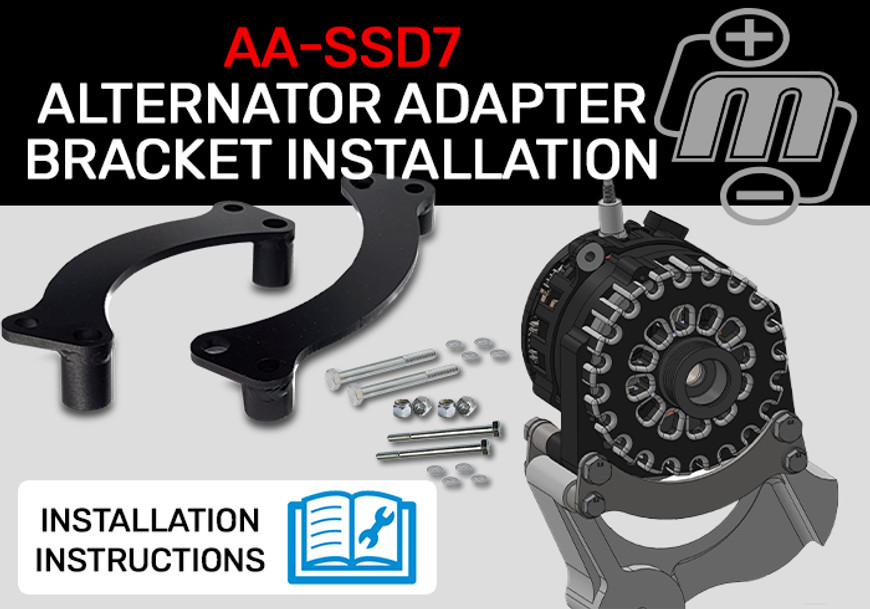 SD7 Compressor to GM Vortec Alternator Adapter Bracket Combo Assembly Instruction Manual