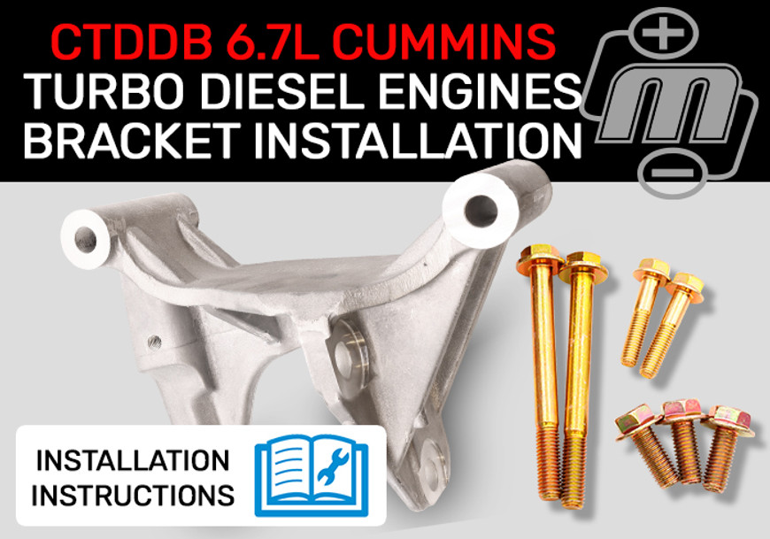 2013-2018 RAM 6.7L Cummins Dual Alternator Bracket Assembly Instruction Manual