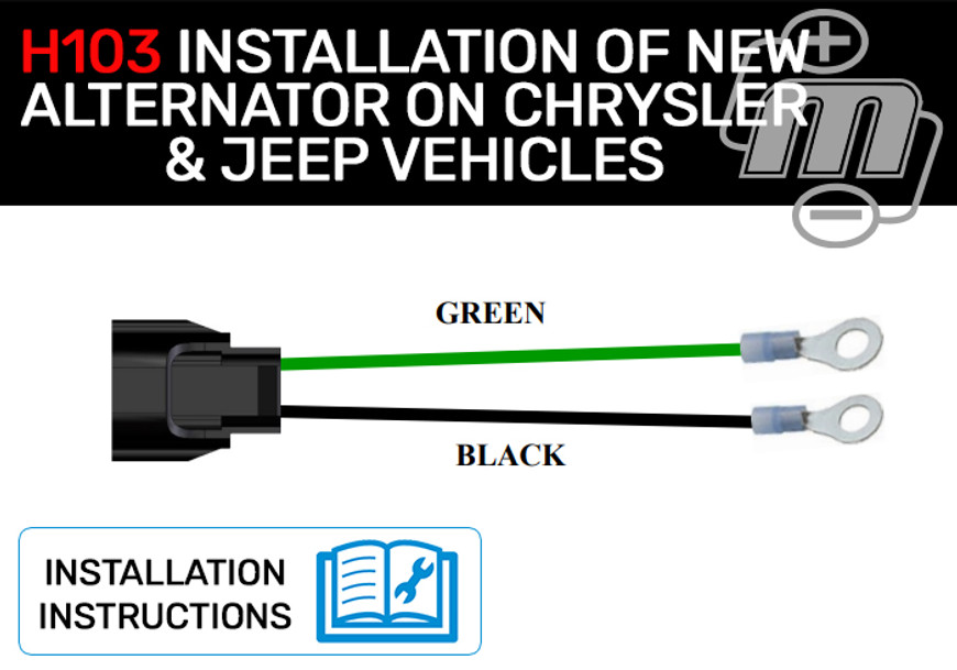 H103 Installation of new alternator on Chrysler and Jeep Vechicles