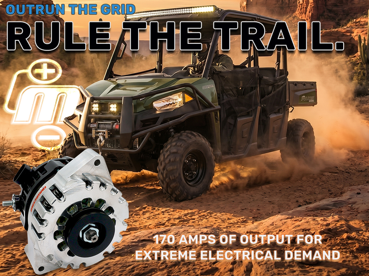 Mechman 170-amp billet alternator for the Polaris Ranger Diesel