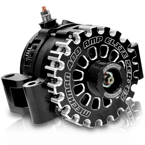 400 amp Billet Elite series T mount alternator for Ford - Mechman
