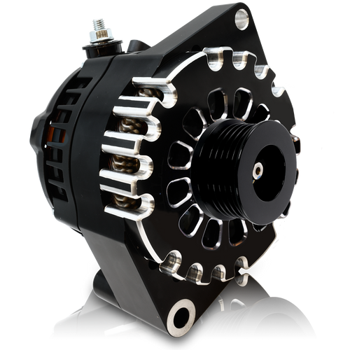 S Series Billet 320a racing alt - 6/12 Ford 6S - Black - Mechman
