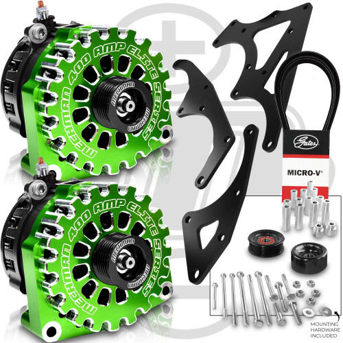 Dual Bracket Green 2014-2018 GM Trucks V8 Gas (Includes 2 x