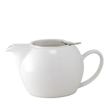 Zero Japan Stackable Teapot With Stainless Steel Handle & Infuser White Colour