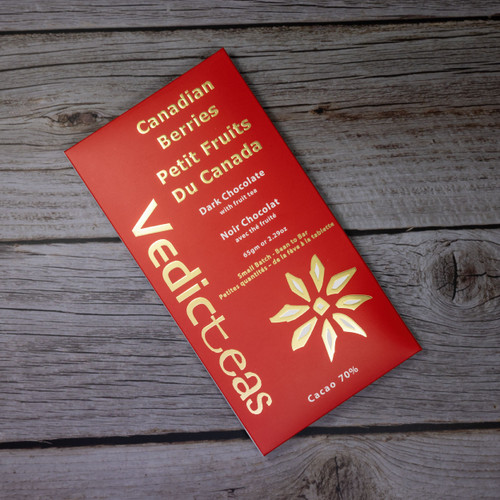 Canadian Berries 70% Dark Chocolate With Background