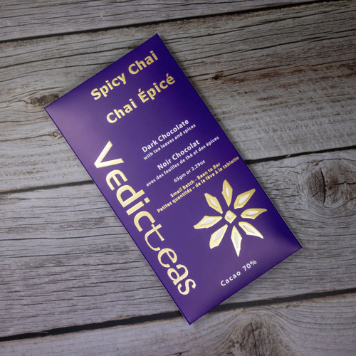 Spicy Chai 70% Dark Chocolate With Background