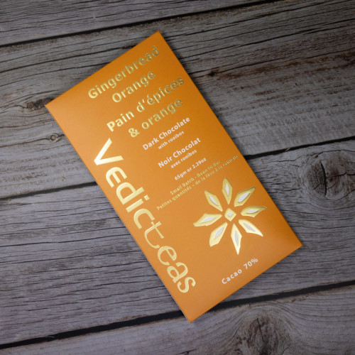 Gingerbread Orange  70% Dark Chocolate With Background