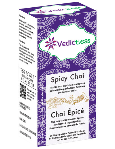 Spicy Chai 20Count Box Front