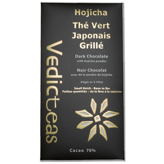 Houjicha dark chocolate 70% cocoa from vedic teas