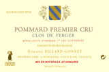 Wine Label for Pommard Premier Cru Clos de Verger Domaine Billard-Gonnet 2013