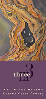 Wine Label for Contra Costa County Old Vines Mataro Three Wine Company 2018