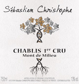 Wine Label for Chablis Premier Cru Mont de Milieu Domaine Christophe et fils 2021