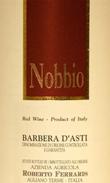 Wine Label for Barbera d’Asti Nobbio Roberto Ferraris 2022