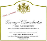 Wine Label for Gevrey-Chambertin Premier Cru Les Corbeaux Domaine Philippe Rossignol 2017