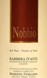 Wine Label for Barbera d’Asti Nobbio Roberto Ferraris 2024