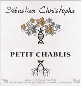 Wine Label for Petit Chablis  Domaine Sébastien Christophe 2024