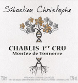 Wine Label for Chablis Premier Cru Montée de Tonnerre Domaine Sébastien Christophe 2024