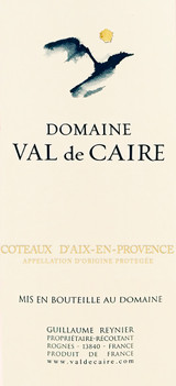 Wine Label for Coteaux d’Aix-en-Provence Blanc Domaine Val de Caire 2025