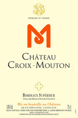 Wine Label for Bordeaux Supérieur  Château Croix Mouton 2016