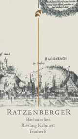 Wine Label for Bacharacher Riesling Kabinett Feinherb Weingut Ratzenberger 2024