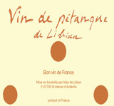 Wine Label for Vin de France Vin de Petanque Mas de Libian 2025