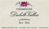 Wine Label for Champagne Rosé Diebolt-Vallois N/V NY