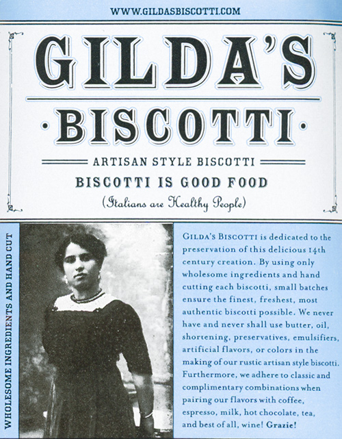 BISCOTTI Gilda's Biscotti  NJ