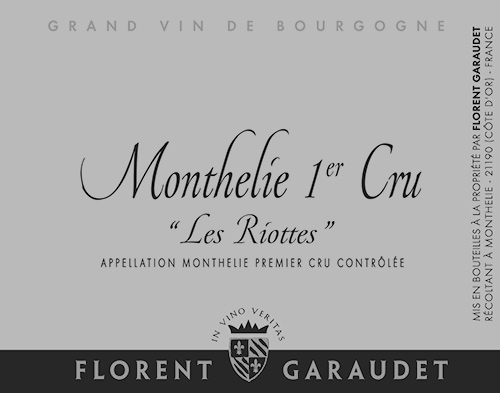 Monthélie Premier Cru Les Riottes Domaine Florent Garaudet 2018 NJ