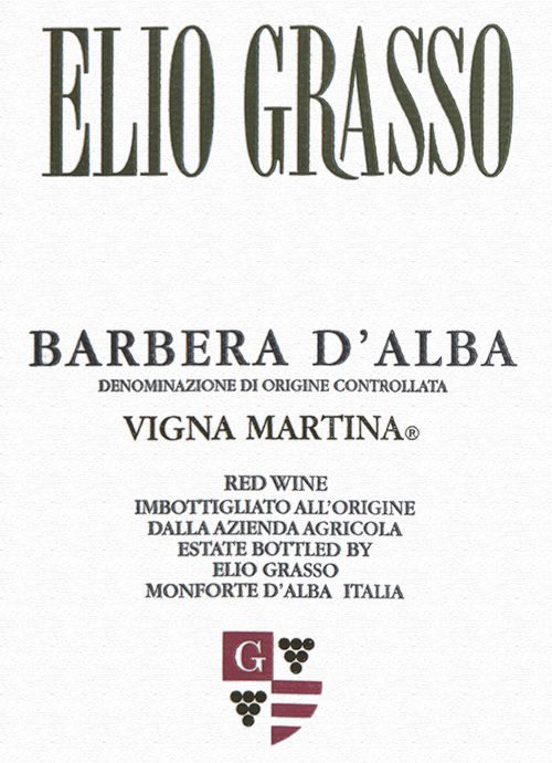Barbera d’Alba Vigna Martina Elio Grasso 2020 NY