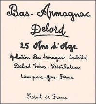 Bas Armagnac 25 Ans d’Age Armagnac Delord NJ