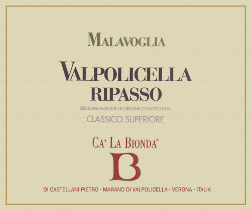Valpolicella Classico Superiore Malavoglia Ripasso Agricola Ca’ La Bionda 2020 NJ