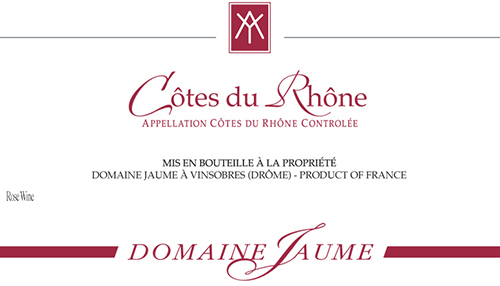 Côtes du Rhône Rosé Domaine Jaume 2022 NY