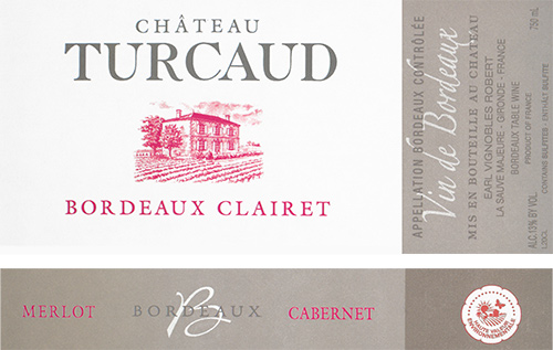 Bordeaux Clairet Château Turcaud 2022 NY