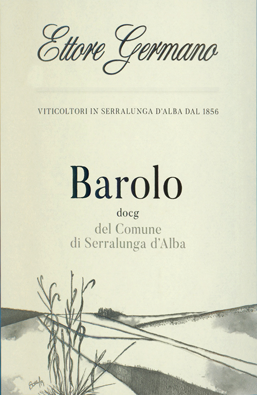 Wine Label for Barolo del Comune di Serralunga  Ettore Germano 2019