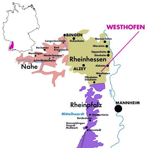 Appellation Map for Westhofener Kirchspiel Kabinett Weingut Keller 2022