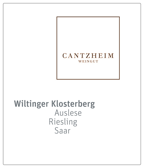 Wiltinger Klosterberg Weingut Cantzheim 2018 NY