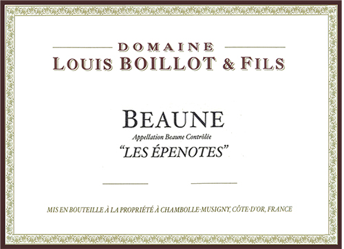 Beaune "Les Èpenotes” Domaine Louis Boillot 2021 NJ