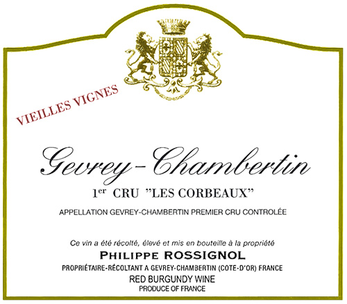 Gevrey-Chambertin Premier Cru Les Corbeaux Domaine Philippe Rossignol 2017 NJ