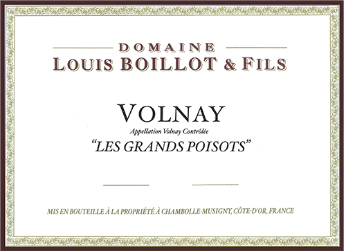 Volnay Les Grands Poisots Domaine Louis Boillot 2021 NY