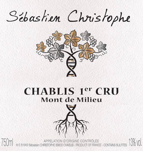 Chablis Premier Cru Mont de Milieu Domaine Sébastien Christophe 2022 NJ