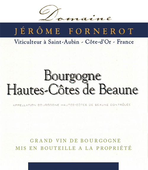 Bourgogne Hautes Côtes de Beaune Blanc Domaine Jérôme Fornerot 2022 NJ