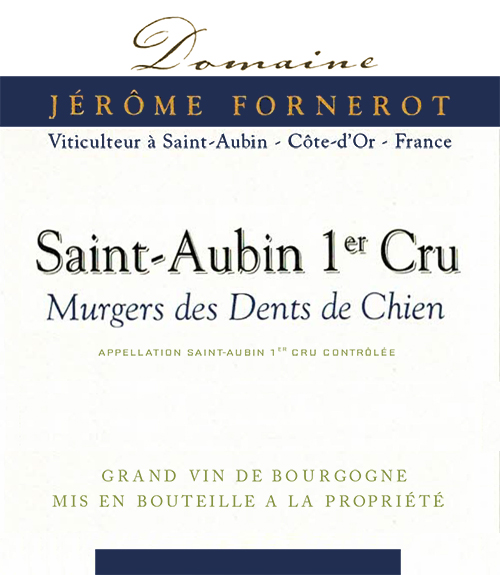 Saint-Aubin Premier Cru Murgers des Dents de Chien Domaine Jérôme Fornerot 2022 NY