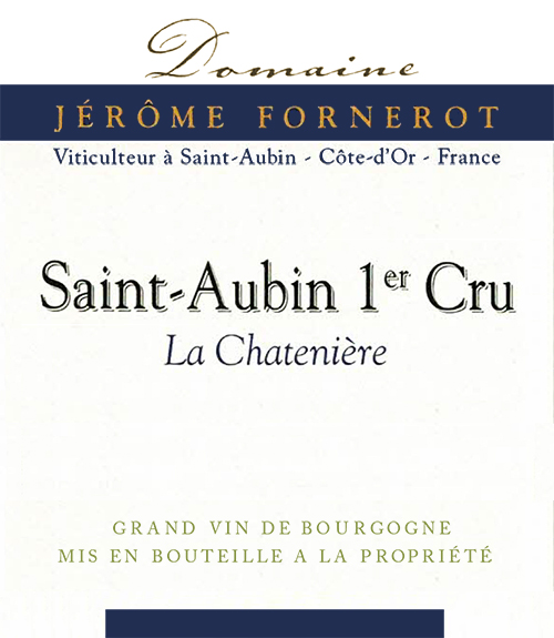 Wine Label for Saint-Aubin Premier Cru La Chatenière Domaine Jérôme Fornerot 2022