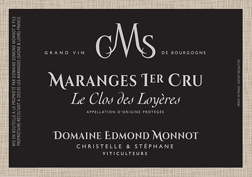Maranges Premier Cru Clos des Loyères Domaine Edmond Monnot et Fils 2022 DE