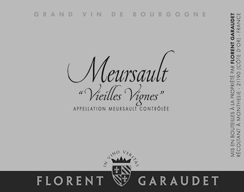 Meursault Vieilles Vignes Domaine Florent Garaudet 2022 NJ